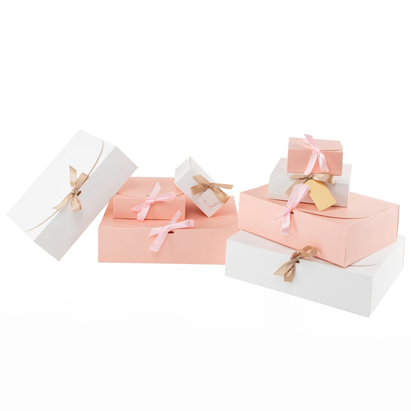 StoBag 5 Stück weiß/rosa Geschenkbox für Hochzeit, Geburtstag, Party, Gastgeschenke, Kleidung, Aufbewahrung, handgefertigte Kekse, Verpackung, Unterstützung, individuelle Anpassung – Detail 8