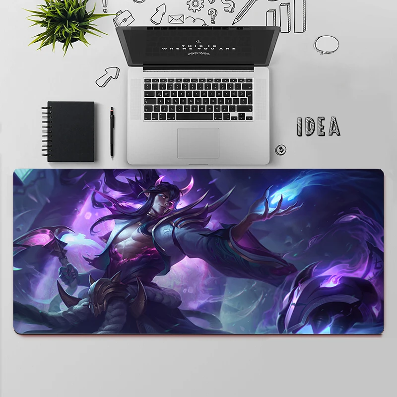 LOL Ahri Kindred Thresh Yasuo Yone Miếng Lót Chuột Chơi Game Lớn Miếng Lót Chuột Máy Tính Game Thủ Máy Tính Thảm Lớn Mousepad Để Bàn thảm Mause Miếng Lót