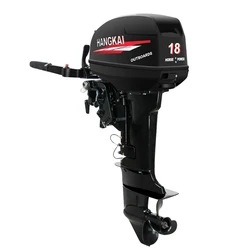 Wholesale HANGKAI 2 Stroke 18hp Outboard Motor Stand Petrol Marine Engine Inboard Fishing Boat For Sale