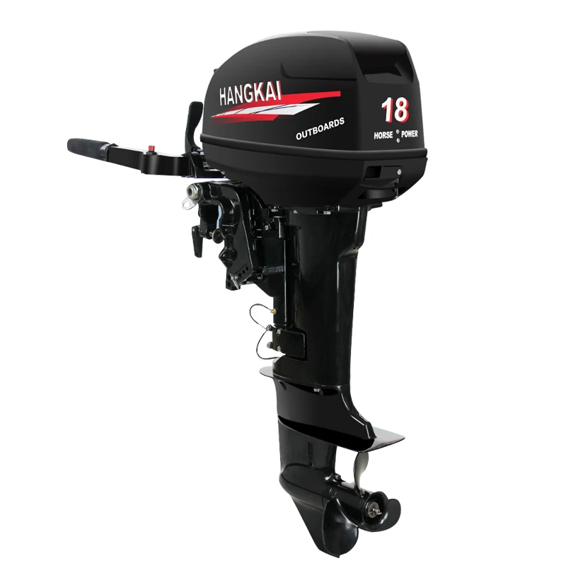 Wholesale HANGKAI 2 Stroke 18hp Outboard Motor Stand Gasoline Marine Engine Inboard Fishing Boat For Sale