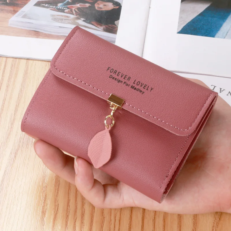 1 Pcs New Cute Women Wallet Leather Card Coin Holder Mini Small Desigh Purse Female Ladies Card Case