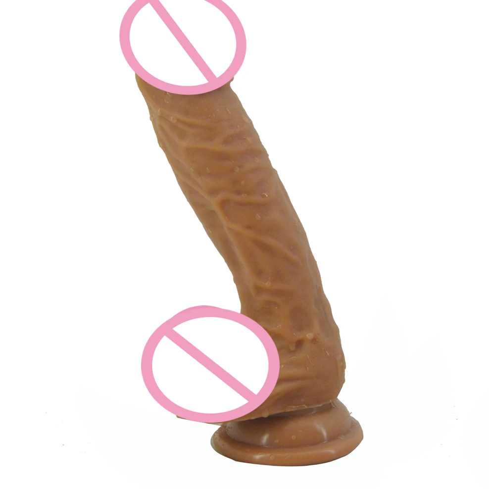 FAAK 7/8 Inch Realistic Dildo With Sucker Double Layer Silicone Fake Penis Lifelike Sex Toys For Women Strapon Dildo Sex Shop