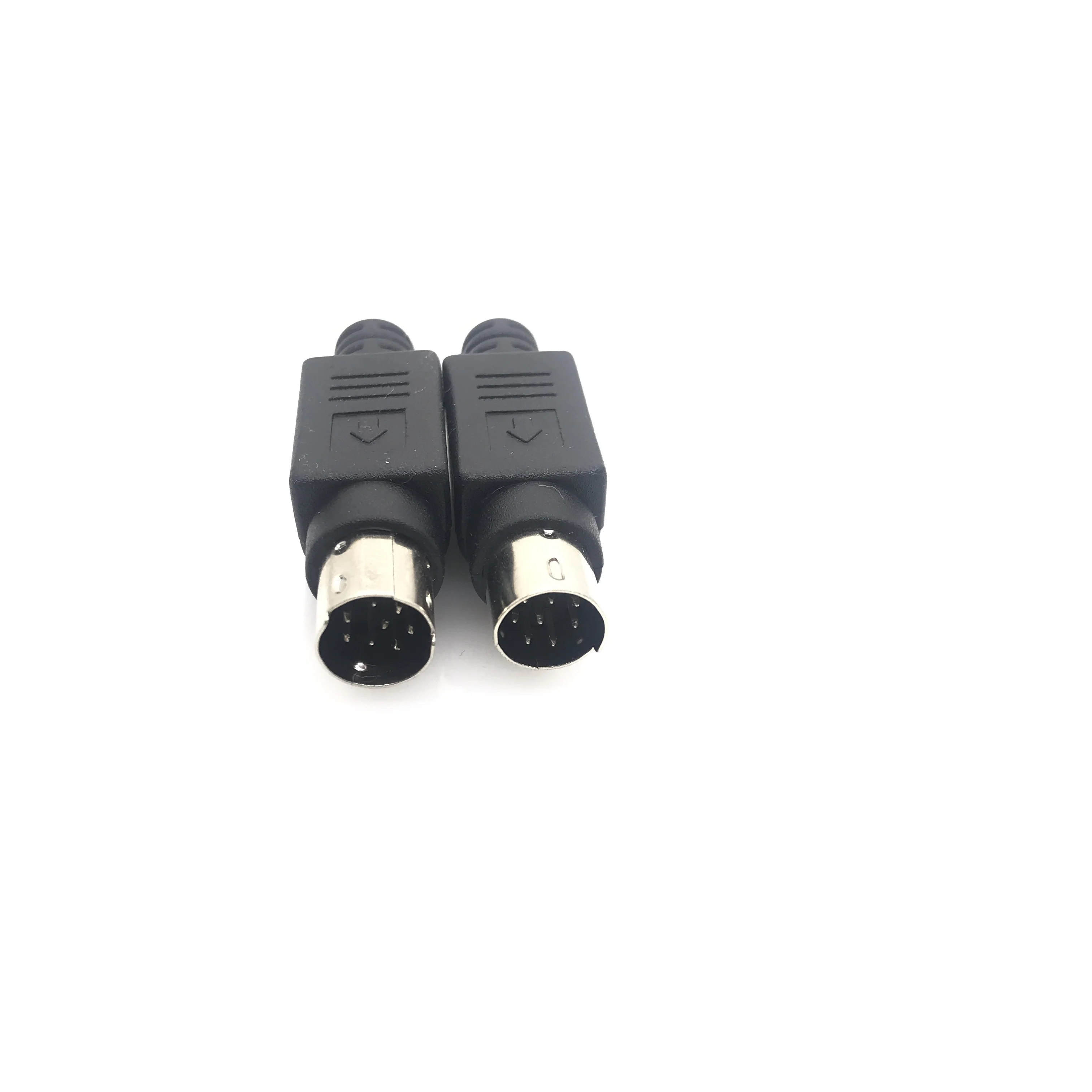 2 pcs DIY for Soldering Cables Mini DIN Connector S-Video terminal Circular 8 Pin Male/Female With Plastic Handle Adapter socket