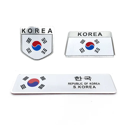 Estilo De Coche 3D Metal Bandera Nacional De Corea Insignia