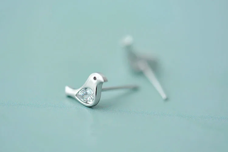 REETI 925 sterling silver bird Stud Earrings for Women Elegant Wedding Jewelry pendientes mujer moda 2019 Brincos