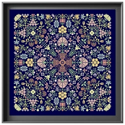 Motivo floreale un kit punto croce dreamparttern 18ct 14ct 11ct deep blue canvas ricamo fai da te ricamo decorazione della parete