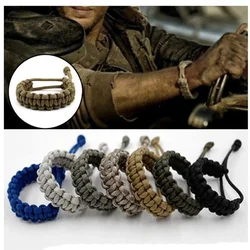 Pulsera de emergencia de supervivencia ajustable, 7 colores, 550 Paracord, cordón tejido para acampar, senderismo, accesorios al aire libre