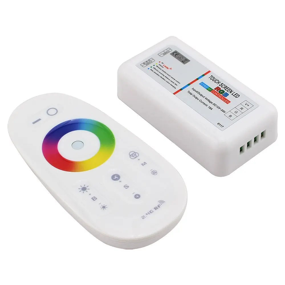 Touch Screen LED RGB / RGBW Controller 2.4G Wireless DC12-24V Touch RF Remote Control For RGB /RGBW LED Strip