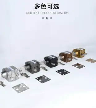 Bezrámový zámek na dveře z tvrzeného skla, kancelářský otvor bez otvoru, zámek na dveře z titanu a růžového zlata, západka, zámek z tvrzeného skla, otvor bez otvoru 8 nejlepší prodej Zámky skleněných dveří bez vrtání - №4