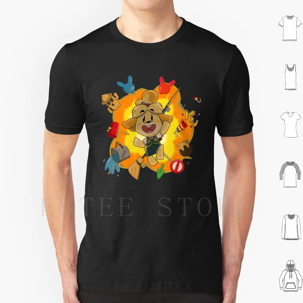 Isabelle For Smash! T Shirt Print Cotton Animal Super Smash Bros Super Smash Bros Ultimate Switch Isabelle Video Games