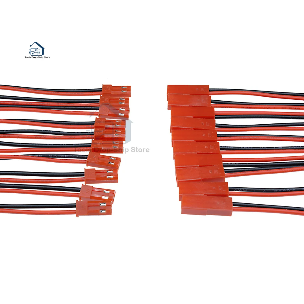 Conector macho hembra JST para helicóptero RC BEC, 10 pares, 100mm, 10cm, batería, DIY, FPV, Drone Quadcopter