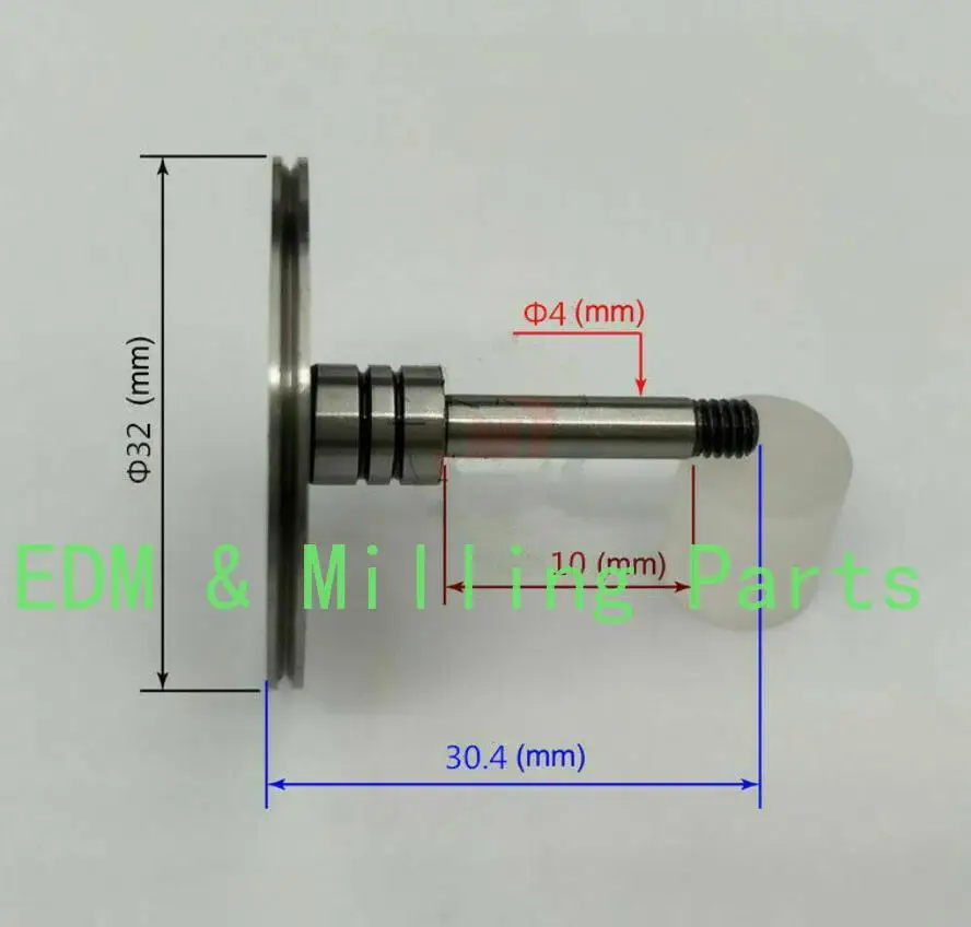 2PCS CNC Molybdenum Bilateral Guide Wheels For EDM Wire Cut Machines Parts 020