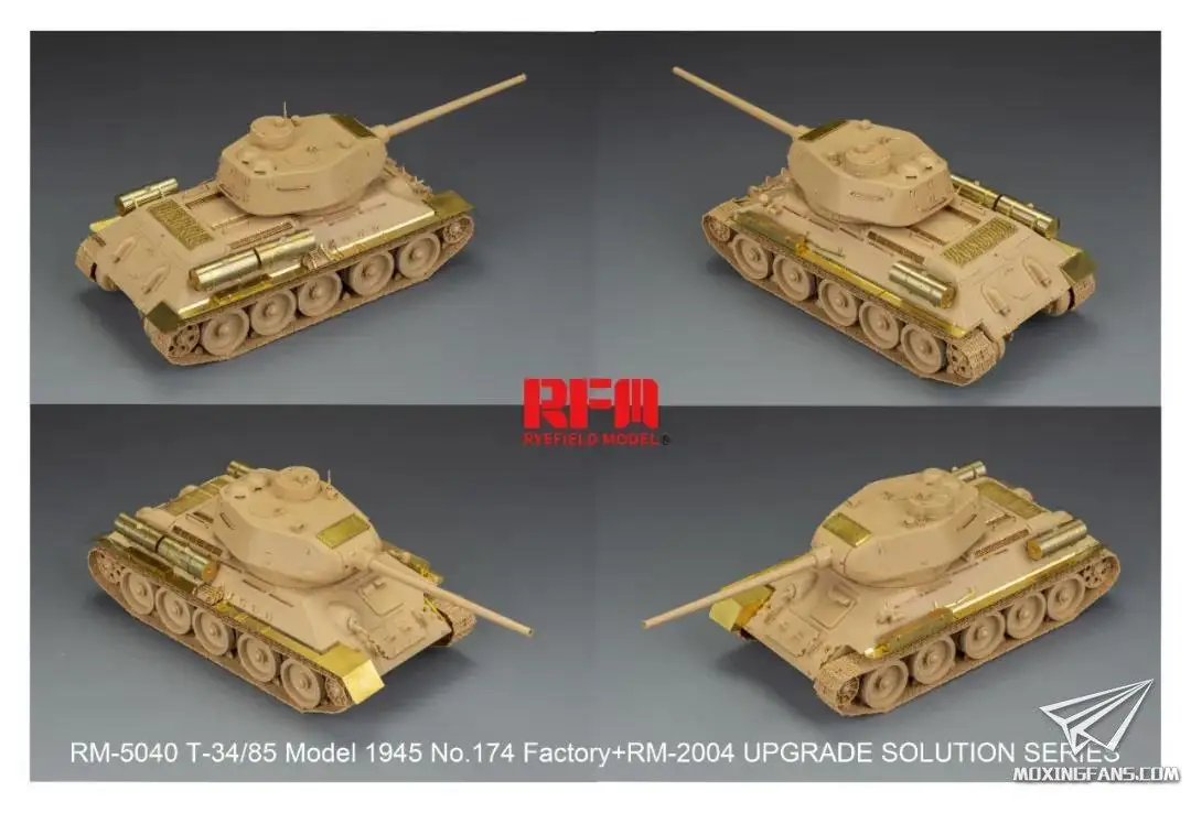 Ryefield RM5040 1/35 T-34/85 Model 1944 No.174 Factory+RM2004 UPGRADE SOLUTION