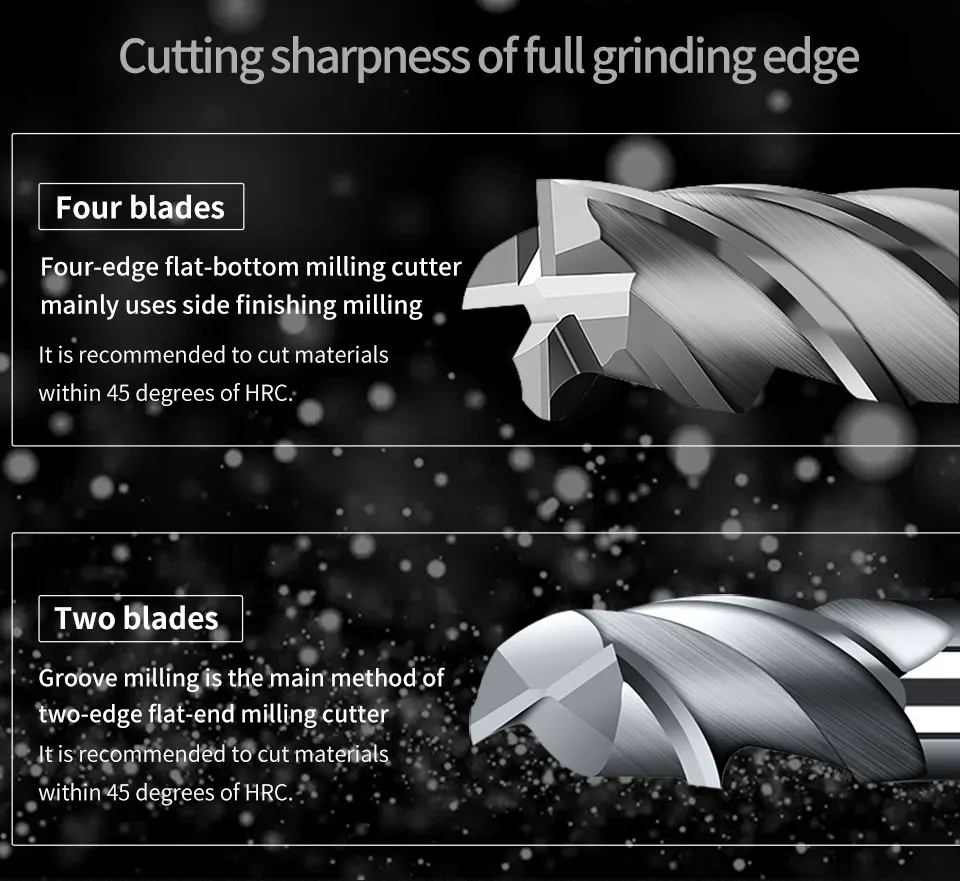 Stal wolframowa frez HRC50 4 flet Alloy frez węglikowy narzędzia Cnc 2mm 3mm 4mm 5mm 6mm frez do metalu frez do drewna