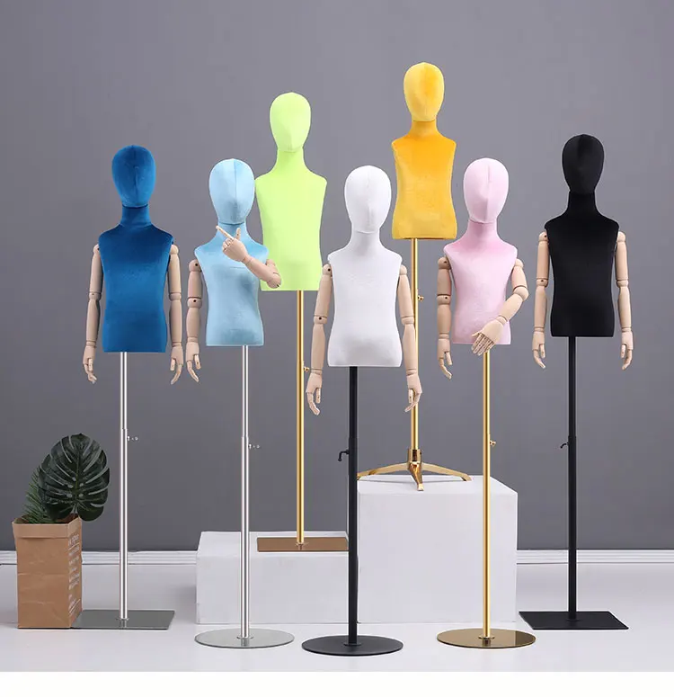 Children's Model Half Length High-end Velvet Display Children Mannequin Customized Hot Sale