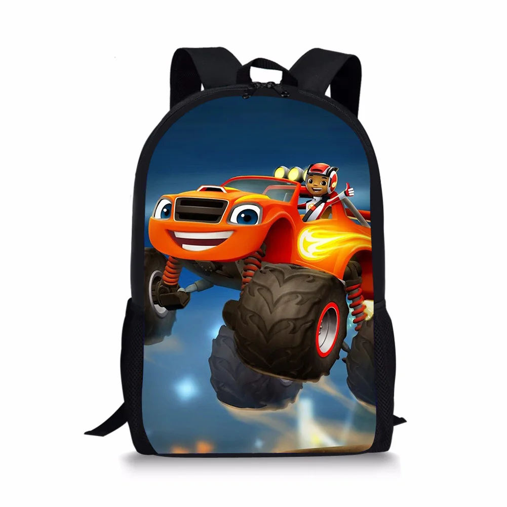 New Backpack Student Schoolbag Cartoon Blaze and the Monster Machine Printed School Bags Boys Children Bookbag Customize Satchel