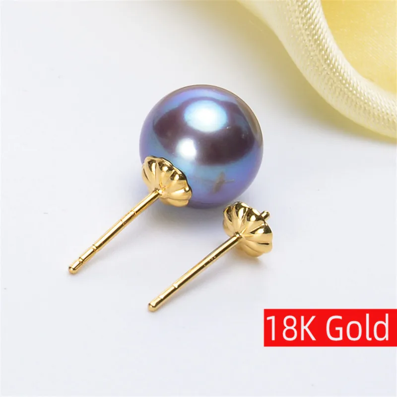 New 18K Gold earrings gold jewelry,Antiallergic 18K Gold For Women Fashion gold earrings for love pearl earrings Accessories