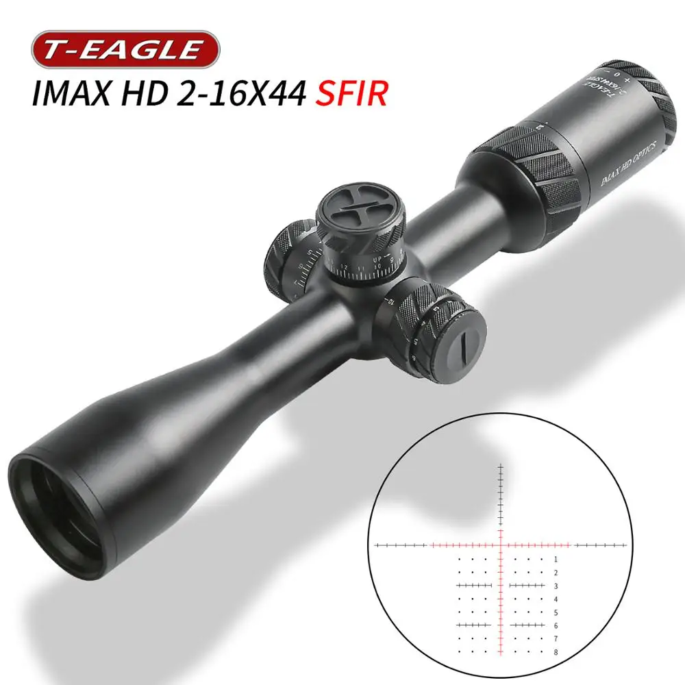 

T-EAGLE ED 2-16x44SFIR Tactical Relifscope For Hunting and Shotting Strong Shockproof Caza Spotting Scope 1/4 MOA Gun Sight .308