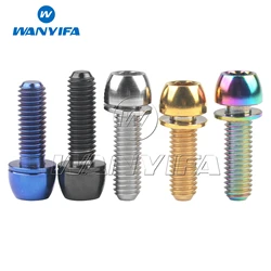 Wanyifa Titanium Bolts M6x18 20mm Allen Hex Round Head Screws with Washers for Bicycle Brake Fixing