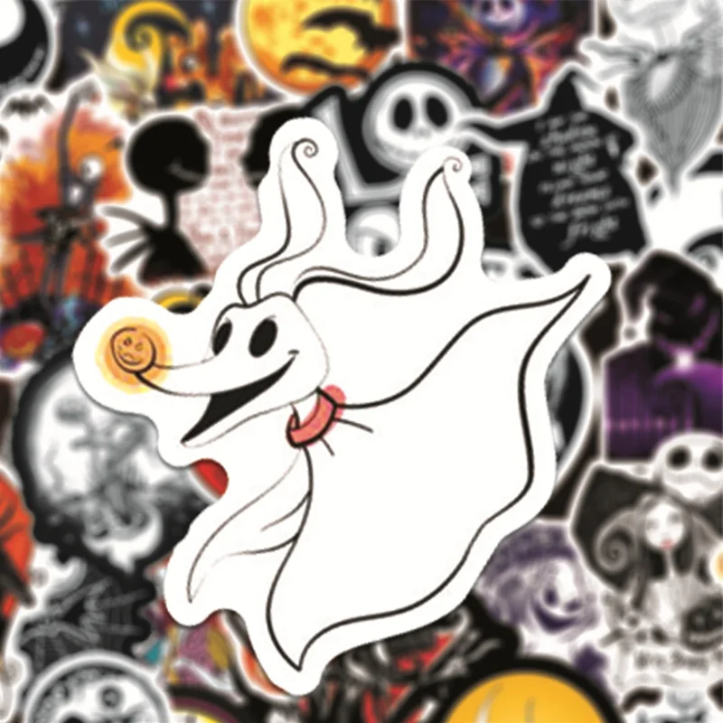 10/30/50 PCS Halloween Christmas Nightmare Pumpkin King Jack Graffiti Sticker Car Motorcycle Trolley Case Sticker Toy Wholesale