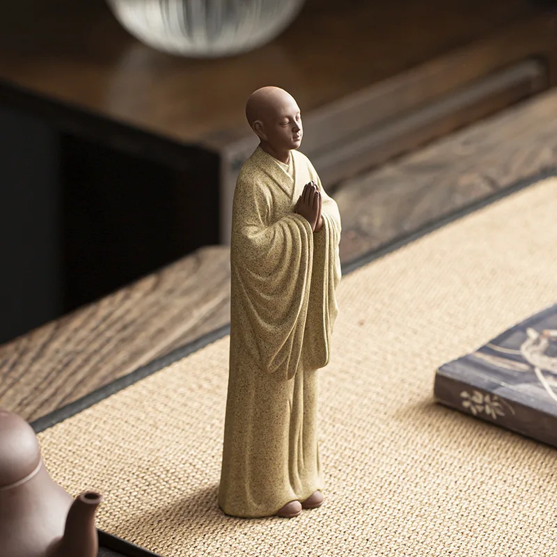 Zen Monk Buddha Statue Decoration Home Decore Garden Figure MJ