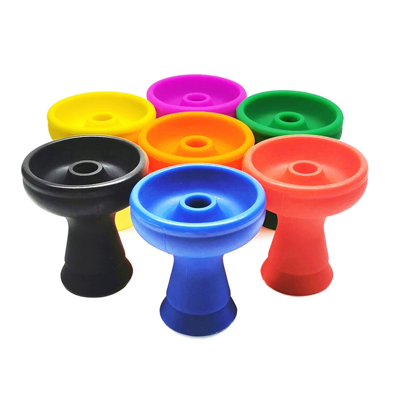 One Hole Silicone Hookah Bowl Funnel Flavor Holder Phunnel Silicon Shisha Head Unbreakable Chicha Pot Sheesha Part Narguile Cup