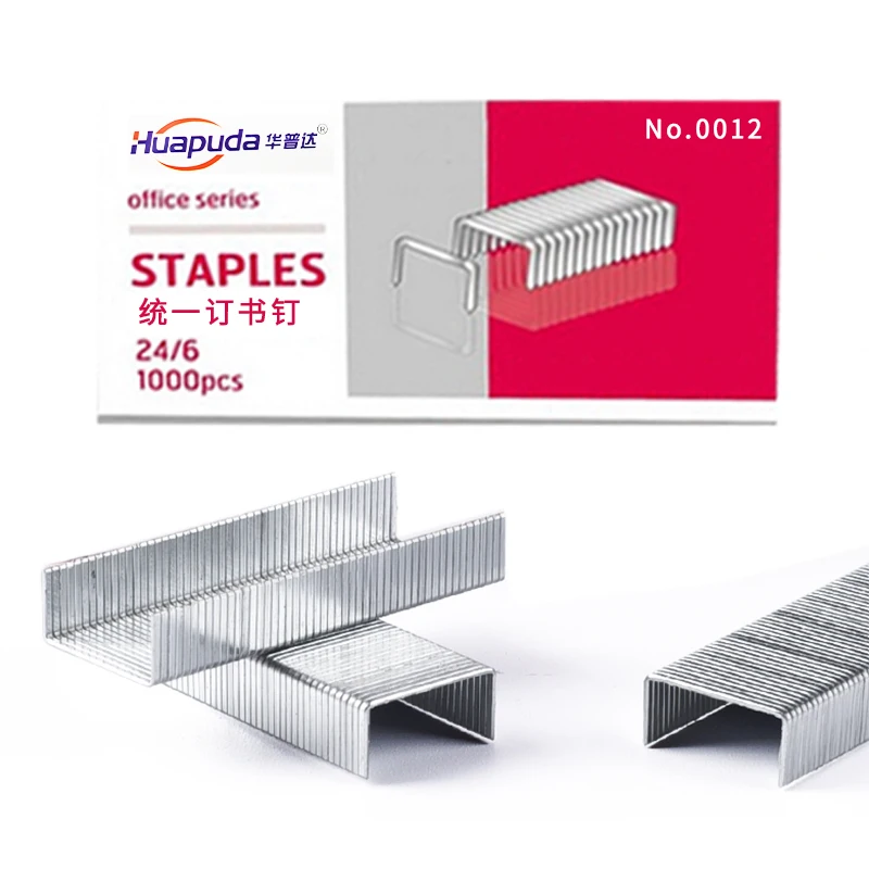 Huapuda 1000pcs/box Staple/Nails/Nailer 24/6 For Standard Stapler 0212&0213&0215&0217&0222&050 Staples Binding Students Supplies