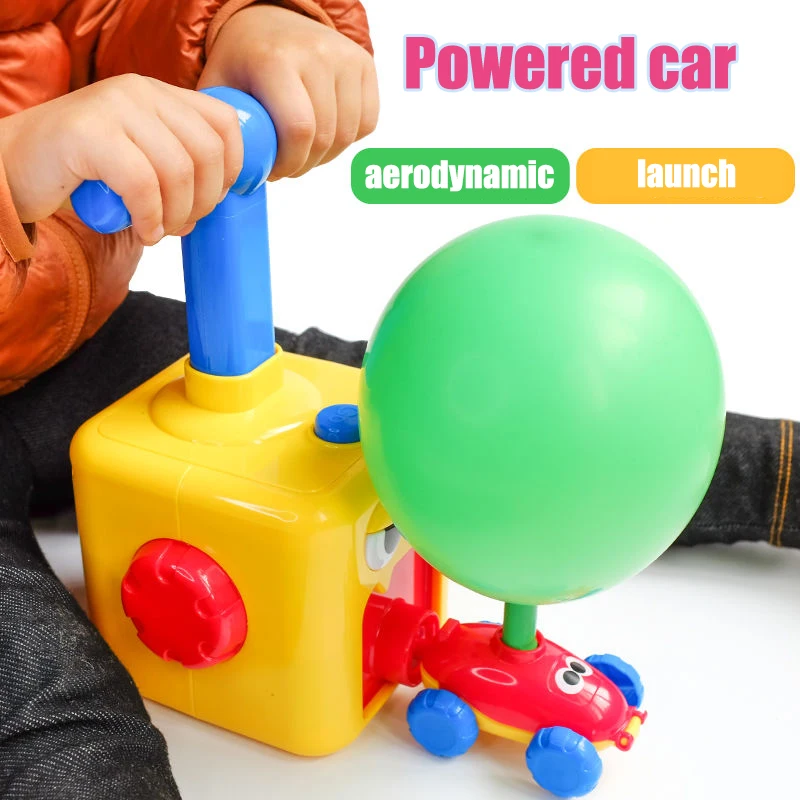 Children\'s Car Toys inertial power balloon Fun Inertia Balloon Powered Car Toys Aerodynamics Inertial Power Balloon toy car