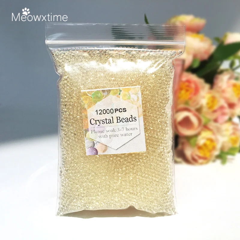 12000 Pz/borsa Orbiz Crystal Soil per Vasi Decorativi Idrogel Gel Perle di Acqua Polimero Del Fiore/Cerimonia Nuziale/Decorazione in Crescita Sfere Galleggianti Regalo