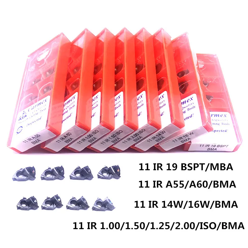11IR1,50 1,00 ISO A55 A60  BMA insertos de roscado de alta calidad herramientas de torneado para carburo de tungsteno Indexable