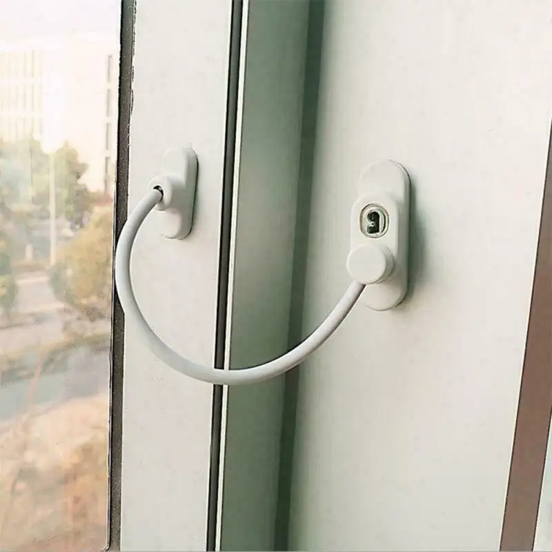 Child Safety Falling Window Locks Door Restrictor Window Security Chain Lock For Home Sliding Door Furniture