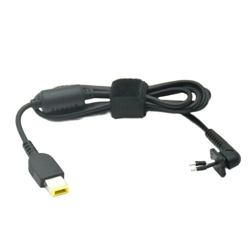 Cable conector de enchufe de punta de CC, Cable de alimentación de Computadora Portátil para Lenovo Thinkpad, conector cuadrado de Yoga, cargador, adaptador de computadora portátil, Cable de CC