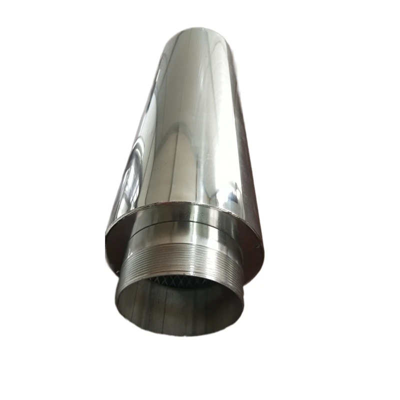 

4 inch high quality stainless steel muffler silencer used for regenerative blower