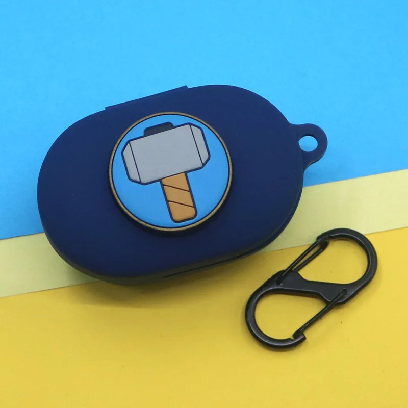 مارفل سماعة حافظة لهاتف شاومي ريدمي إيردوتس 3 كارتون سيليكون لاسلكي سماعة بلوتوث الغطاء الواقي مع هوك