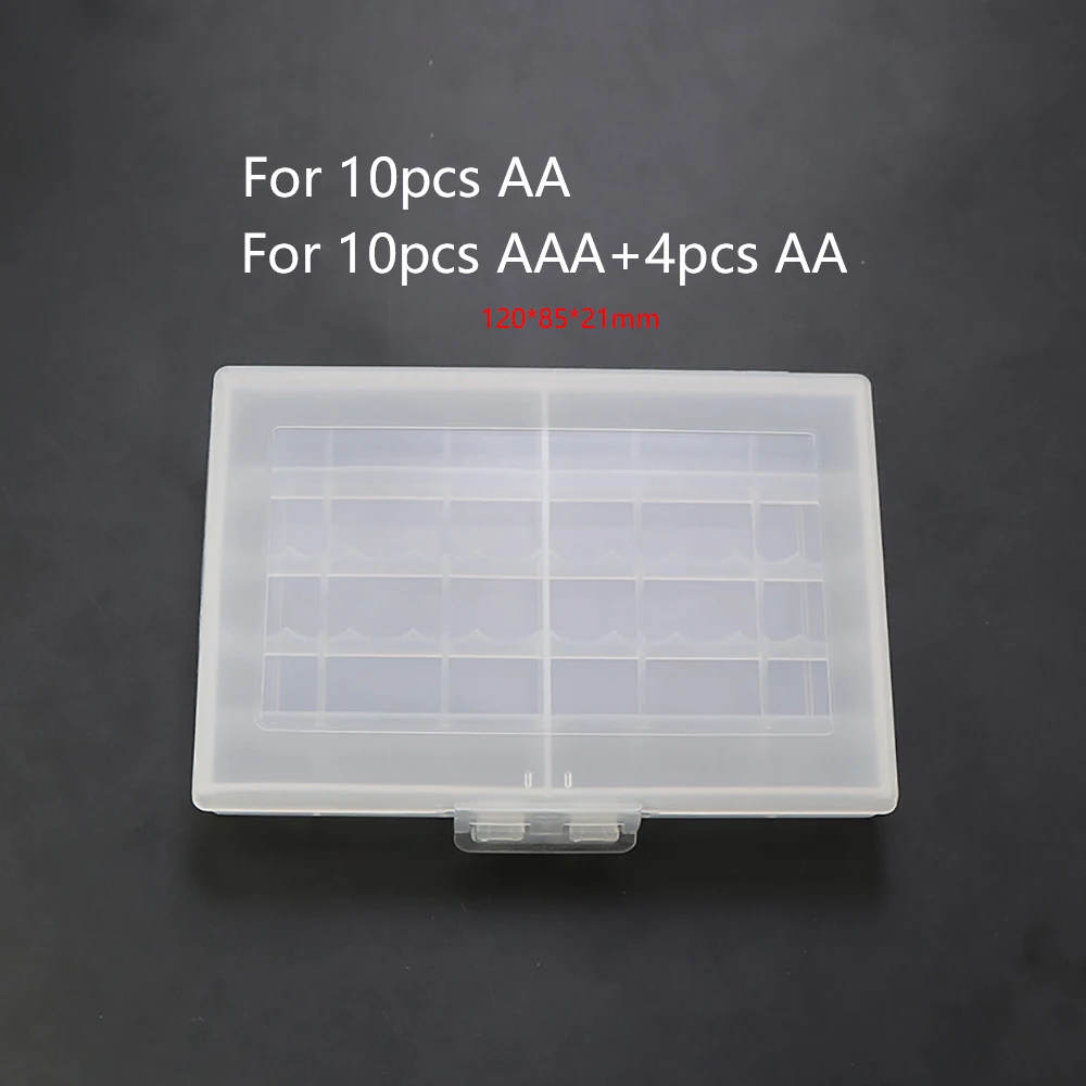 4/6/8/10 Grid AA AAA Plastic Battery Holder Case Organizer Container Batteries Storage Box Holder Hard Case Cover Battery Holder