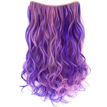 TOPREETY isıya dayanıklı sentetik elyaf 140gr 4 klipler V şekilli klipsli postiş VC008