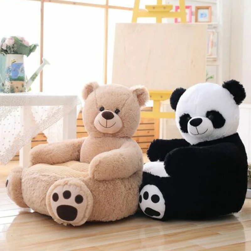 

Cartoon Animal Bear Seat Cushion Cover Kid Sofa Cover No Filling Children Chair Seat Puff Children Unstuffed Sofa Seat Covers