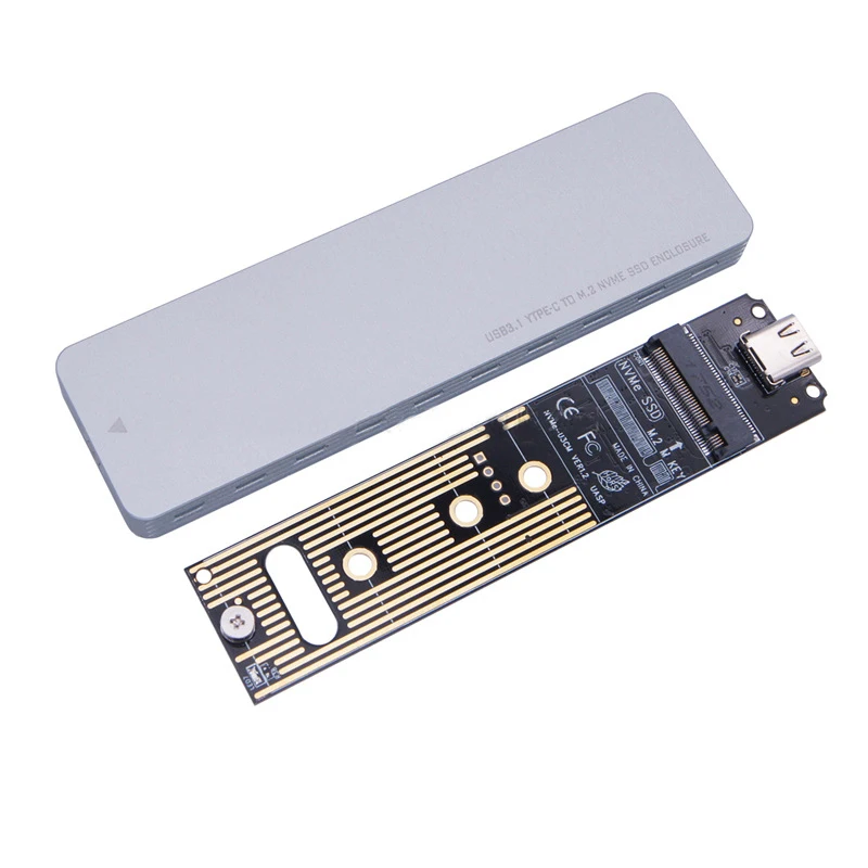 NVME Aluminum TypeC3.1 Mobile HDD Enclosure TYPE C3.1 JMS583 Chip M.2 To USB3.1  Hard Disk Box Adapter Converter Expansion Case