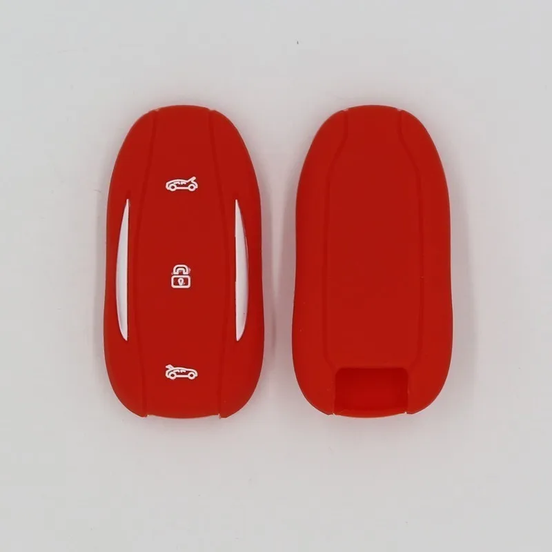 3PC Silicone Remote Key Case Cover For Tesla Model 3 S Fob Shell Jacket Sleeve 3 Buttons