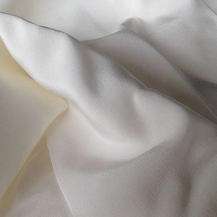 By the Yard 100% Silk Nature White Undyed 16 momme 140 width Silk Crepe de Chine White  Dress Fabric  for Dyeing and Painting