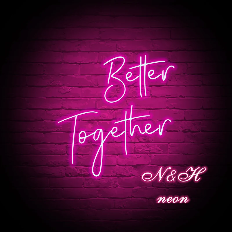 Better together Neon Sign Custom Neon Sign Better Together Neon Sign Custom Wedding Neon Sign Led Custom Party Warm White light