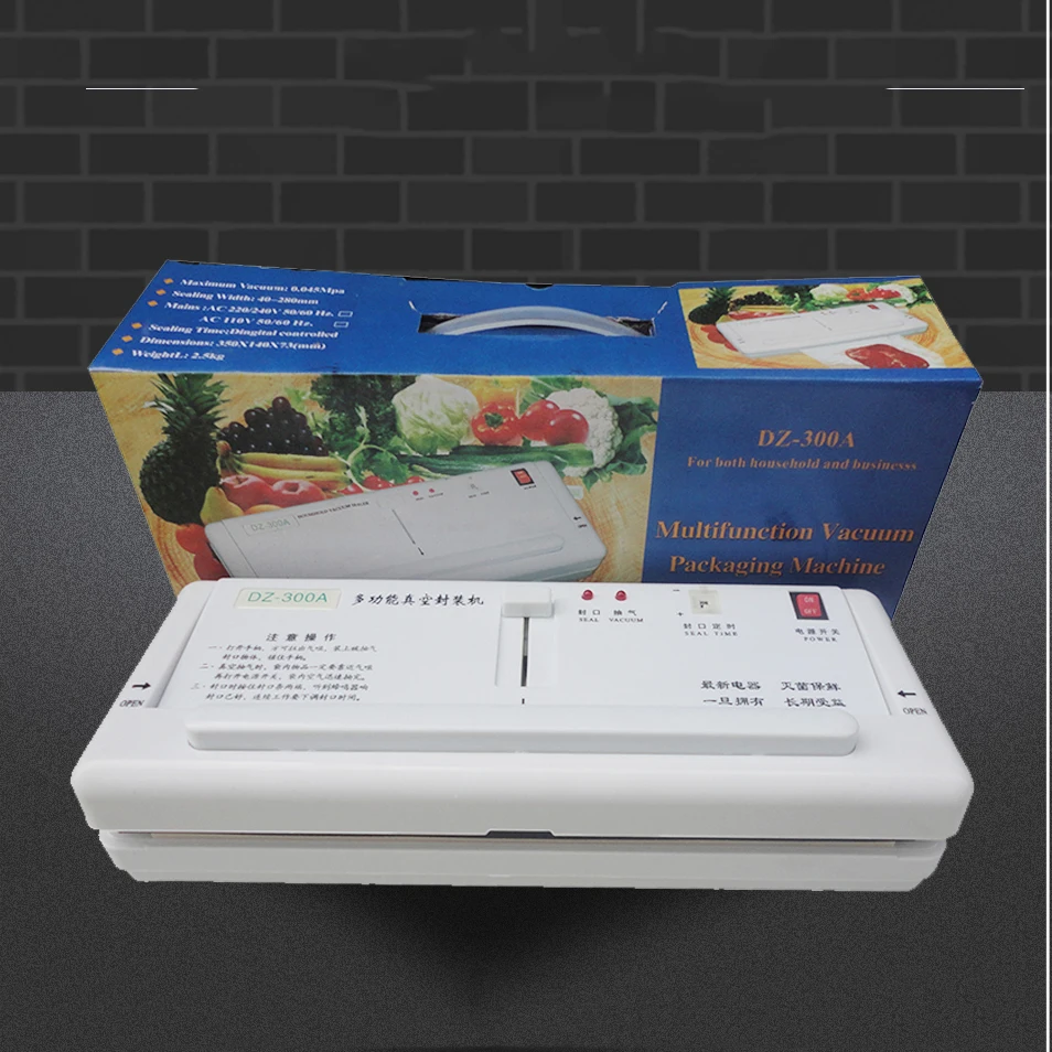 

DZ300A Vacuum Sealer Food storage Bag Vacuum Sealing Machine Plastic Pouch Sealer Package Packing Sealer SHENLIN Packaging equip