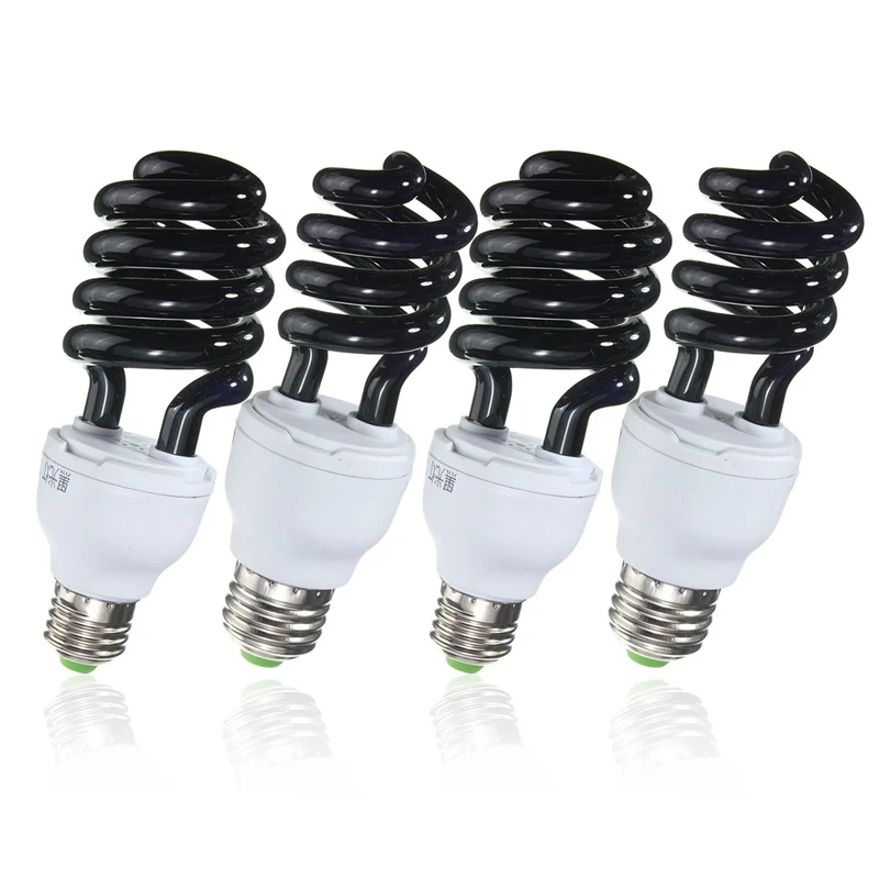 Spiral Enegy Saving UV Ultraviolet Fluorescent Black Light CFL Light Bulb Violet Lamps 220V 300-400nm E27 20/36W