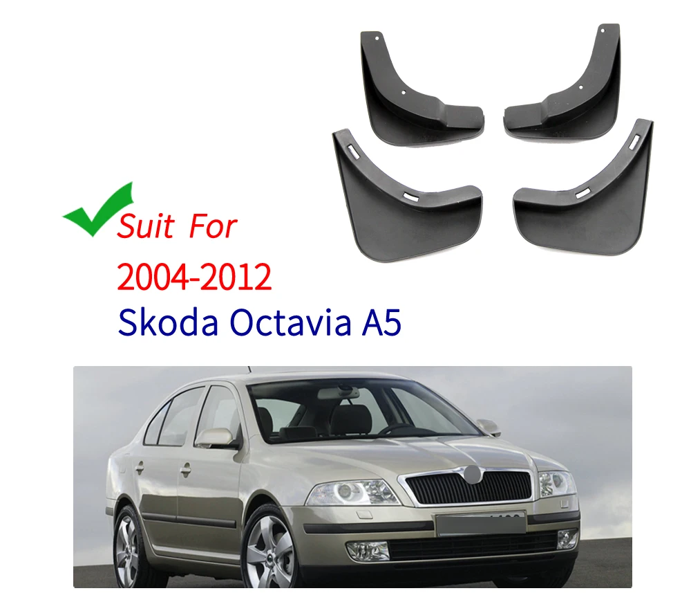 Car Mud Flap Front Rear Fender Splash Guards Mud Flaps Mudguards For Skoda Octavia 2 A5 Sedan Combo 2004-2012 Accessories