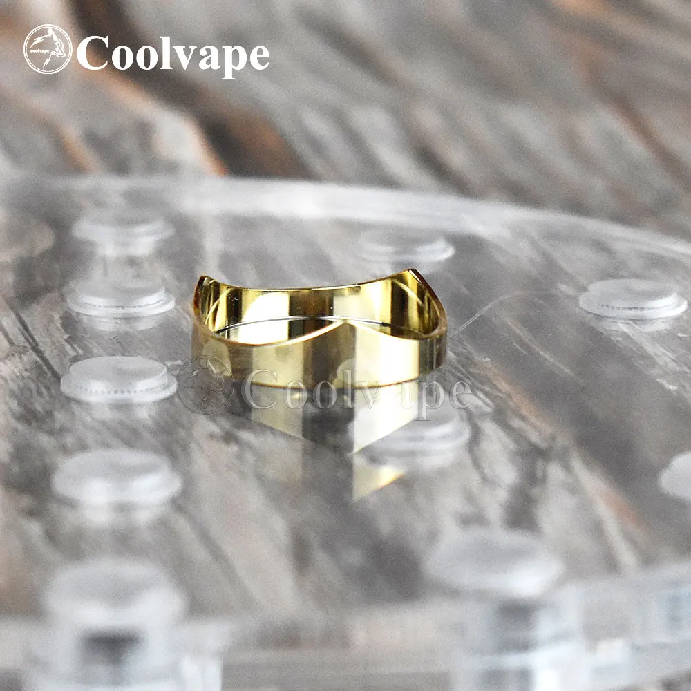 WOLF-Aço Inoxidável Anel Vape Acessórios, Hellfire Maverick, Rda Beleza, Hellfire, 24mm, Diâmetro Interno de 22mm