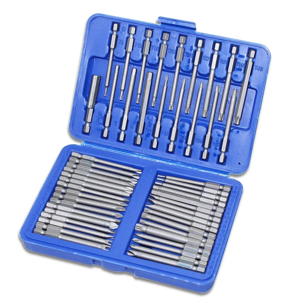 

Ninth World 50pcs CRV Screwdriver Bit Security Set Holder Torx Hex Star Phillips Tamper Proof Screwdriver Attachment