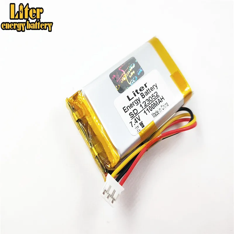 7.4V 1100mAh 123052 PHR2.0/3P;NTC; Polimerowy akumulator litowo-jonowy do odtwarzacza DVD JBL Flip 1 głośnik bluetooth, 603050-2S