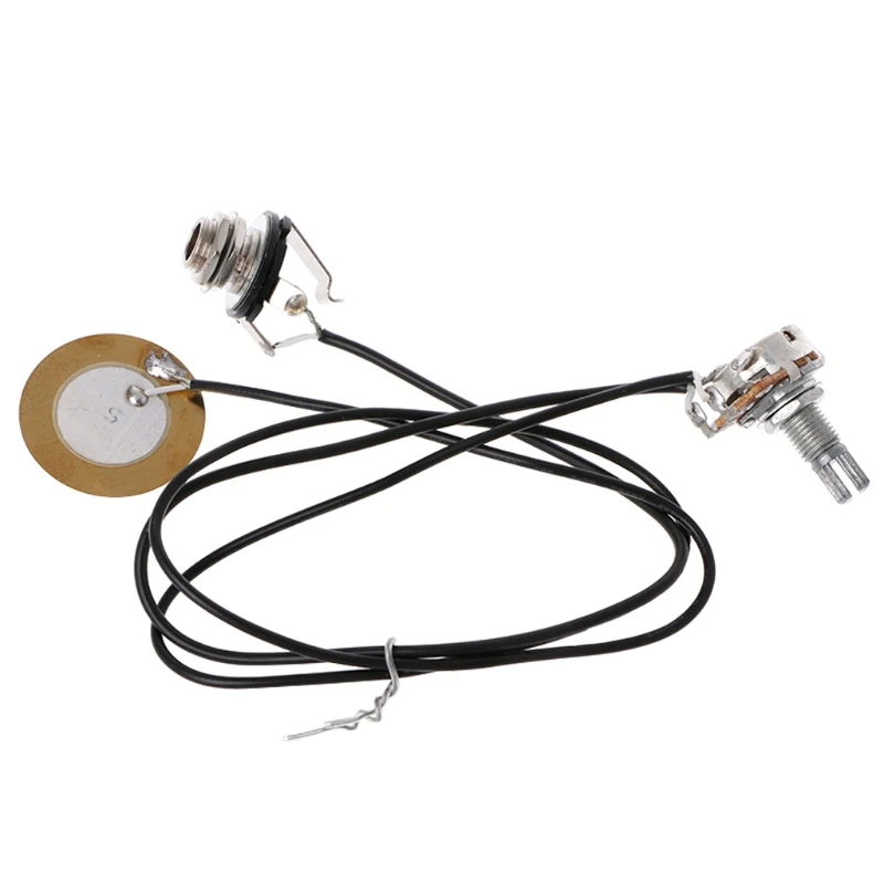 Piezo Transducer Pickup Amplifier for Guitar Violin Ukulele Banjo Cigar Box Guitar Part Accessories