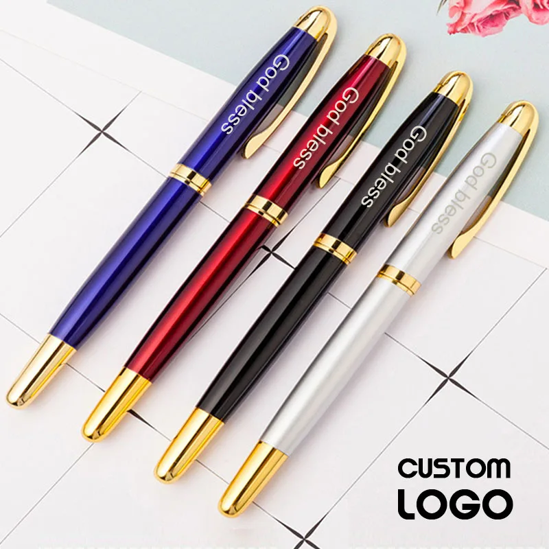 

New Customized Logo Metal Business Signature Gel Pen High-end Lettering Name Gift Pens Student Stationery Office School Supplies
