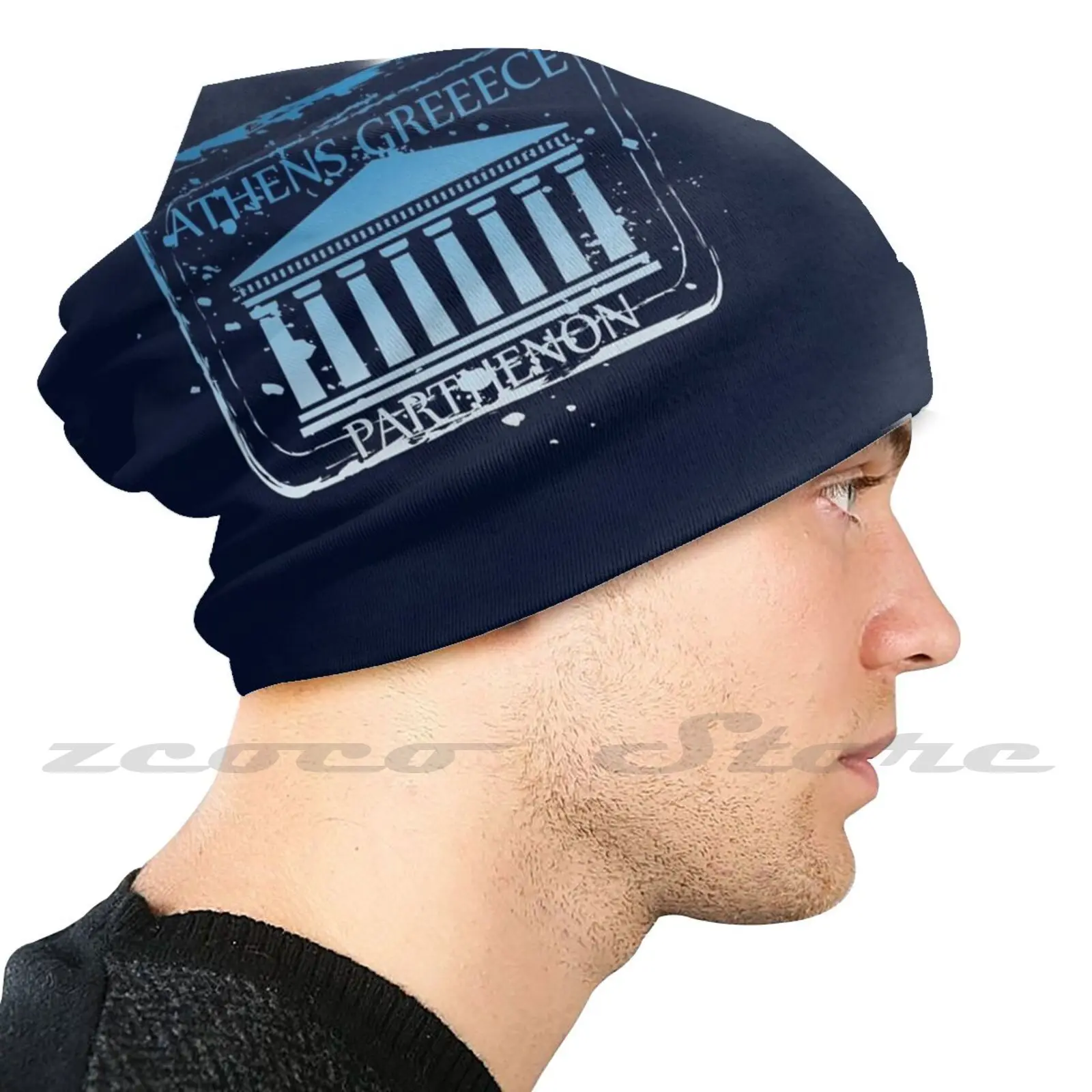 Athens Adult Kids Knit Hat Hedging Cap Outdoor Sports Breathable Athens Greece Roman God Parthenon Classic Sculpture Ancient